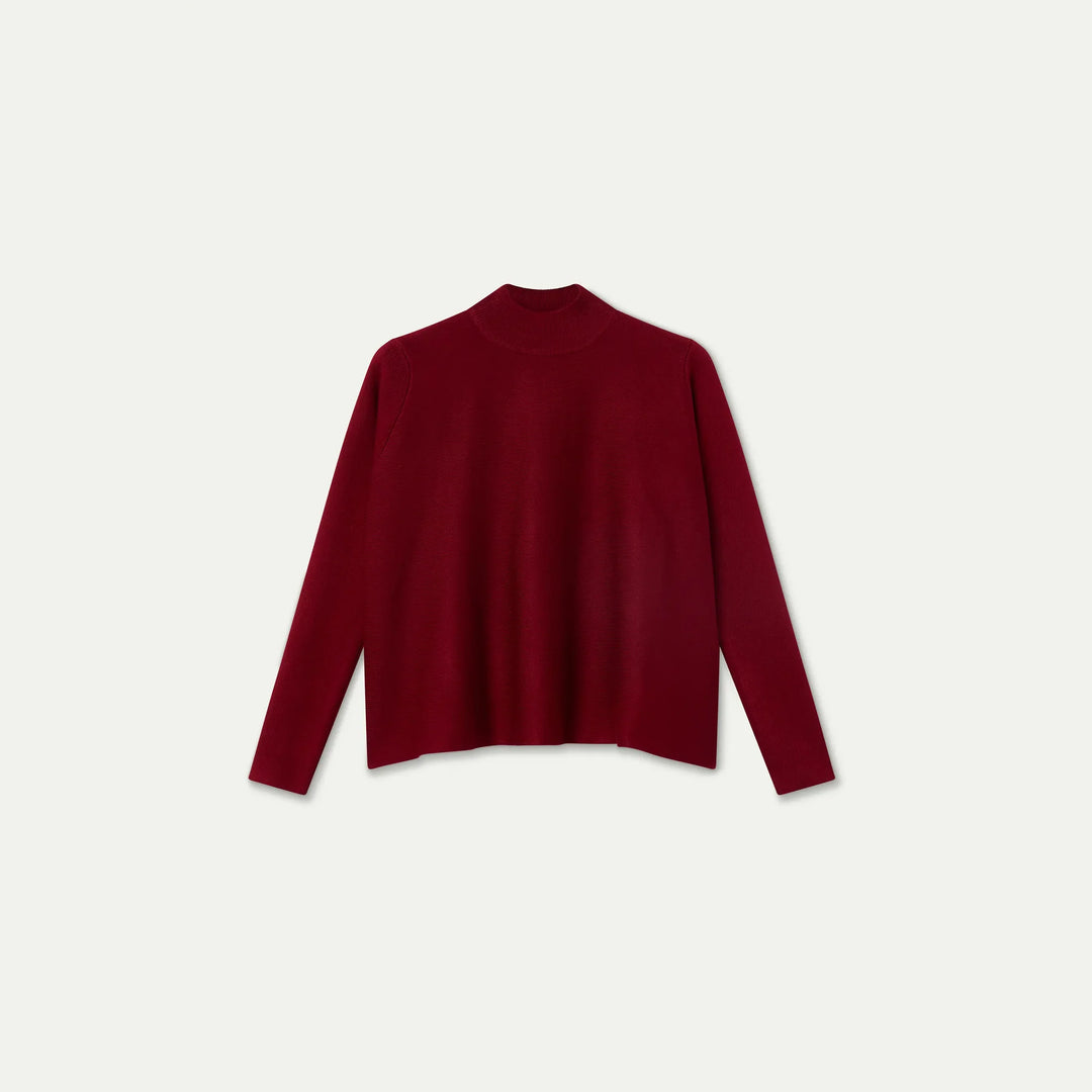 Jersey cuello alto básico rojo de Compañía Fantástica para mujer – foto 6