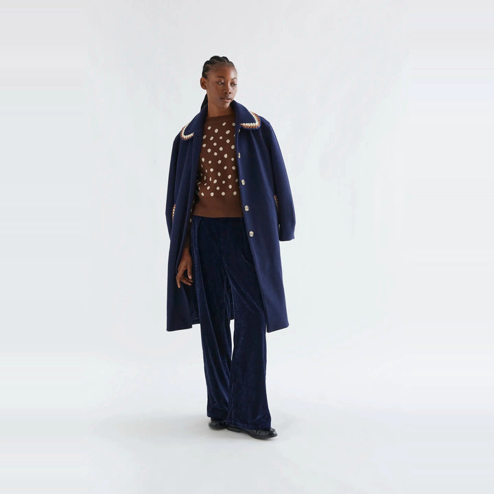 Jersey estampado punto marrón catahoula de Compañía Fantástica para mujer – foto 4