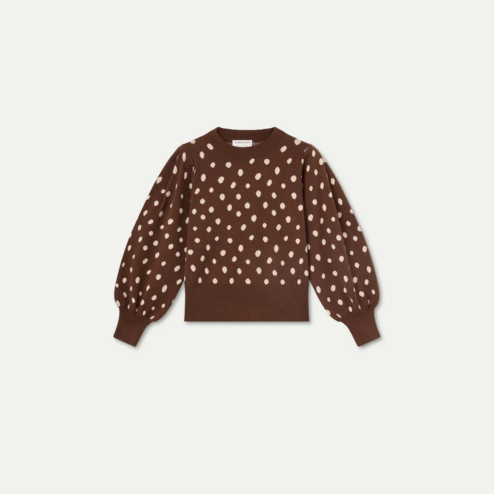 Jersey estampado punto marrón catahoula de Compañía Fantástica para mujer – foto 6