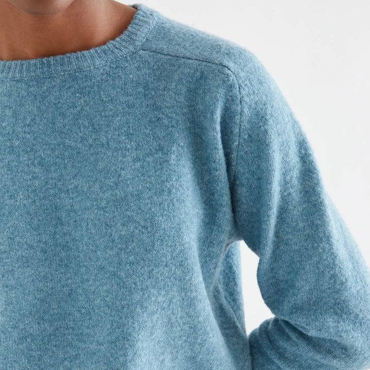 Jersey mezcla lana azul claro de Compañía Fantástica para mujer – foto 3
