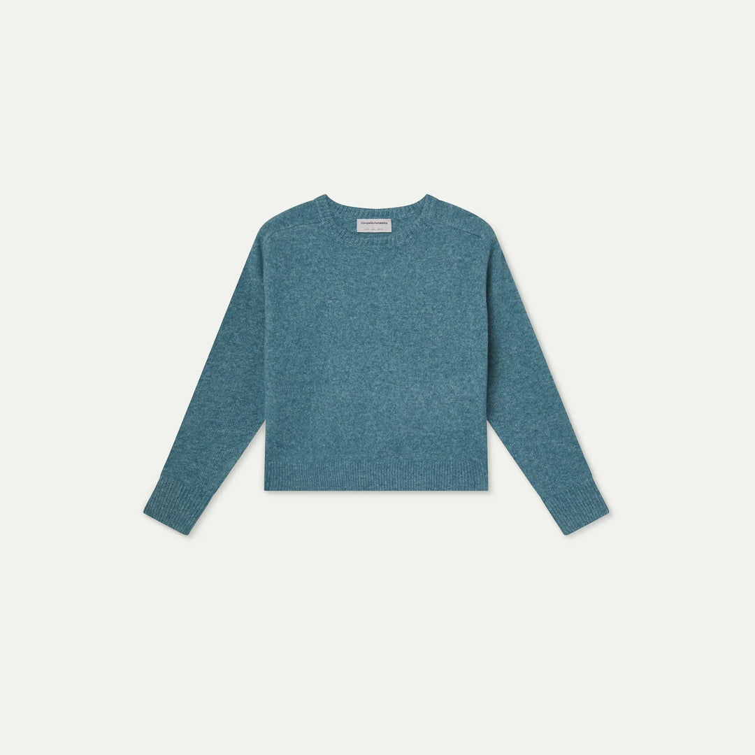Jersey mezcla lana azul claro de Compañía Fantástica para mujer – foto 6