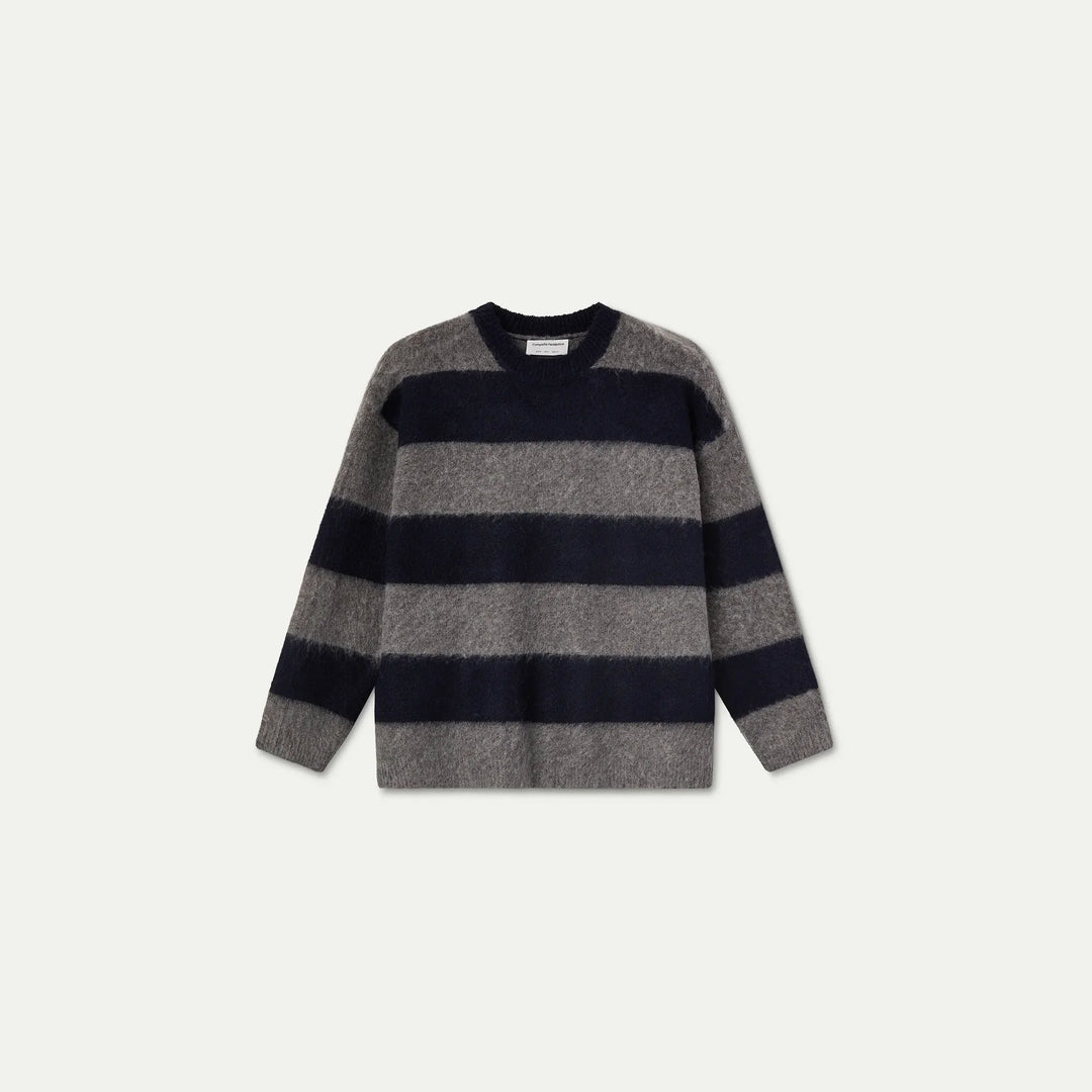 Jersey mezcla lana con rayas azul marino y gris de Compañía Fantástica para mujer – foto 6
