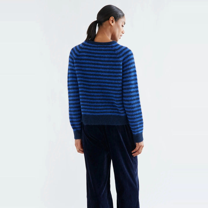 Jersey punto con rayas azul marino y azul de Compañía Fantástica para mujer – foto 2