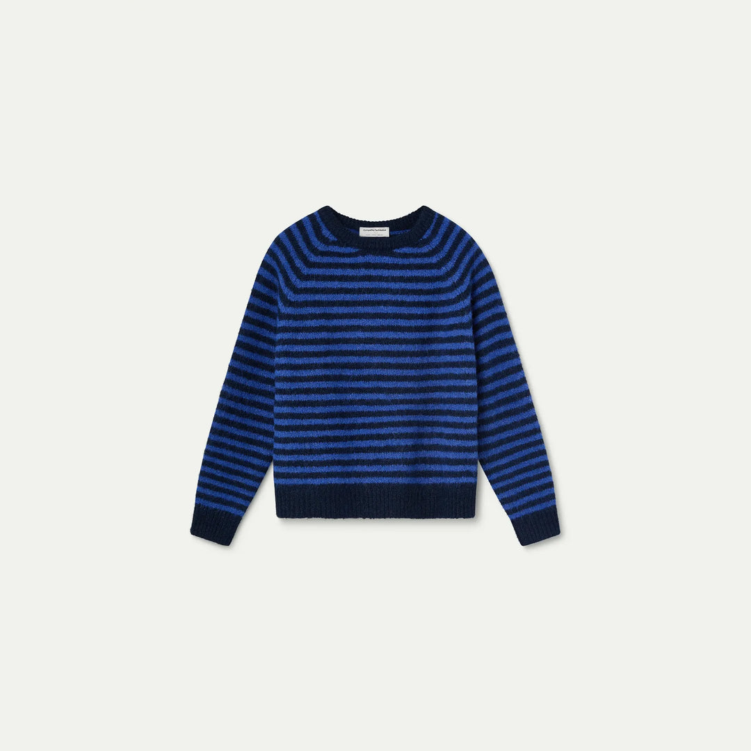 Jersey punto con rayas azul marino y azul de Compañía Fantástica para mujer – foto 6