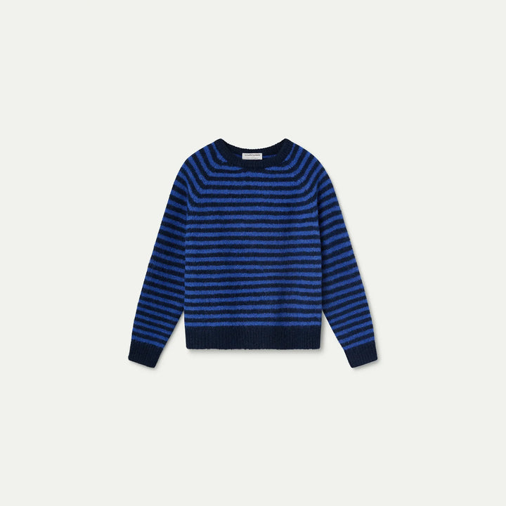 Jersey punto con rayas azul marino y azul de Compañía Fantástica para mujer – foto 6
