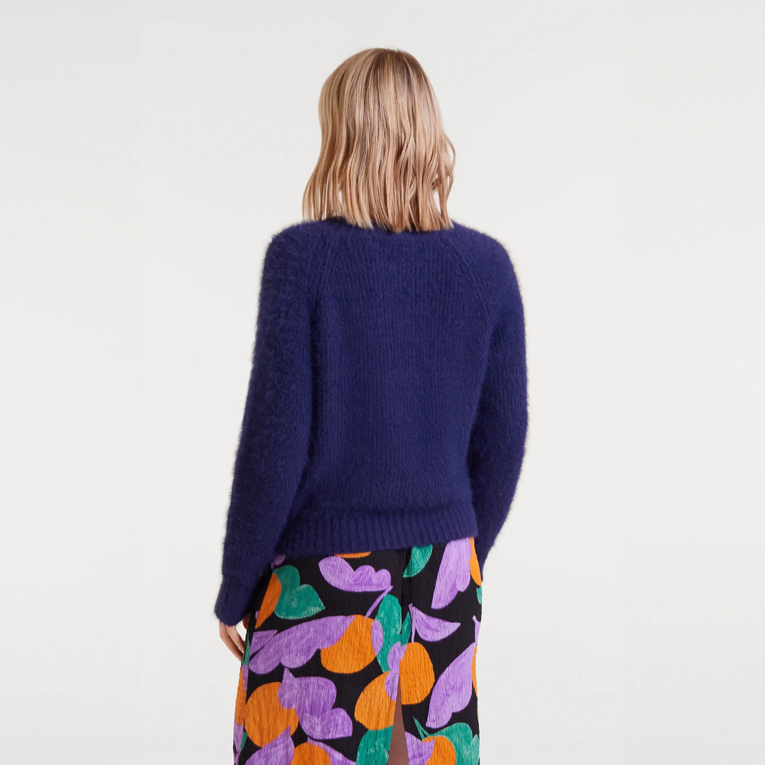 JERSEY - Compañía Fantástica, Punto con textura azul