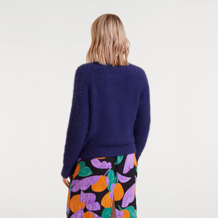 JERSEY - Compañía Fantástica, Punto con textura azul