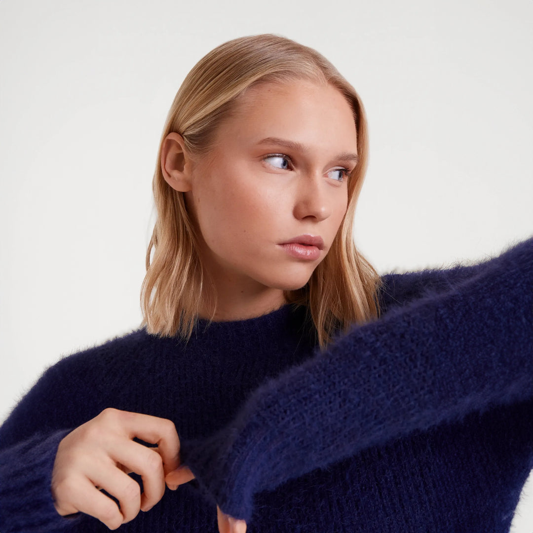 JERSEY - Compañía Fantástica, Punto con textura azul