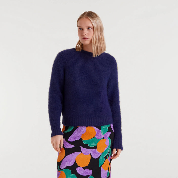 JERSEY - Compañía Fantástica, Punto con textura azul