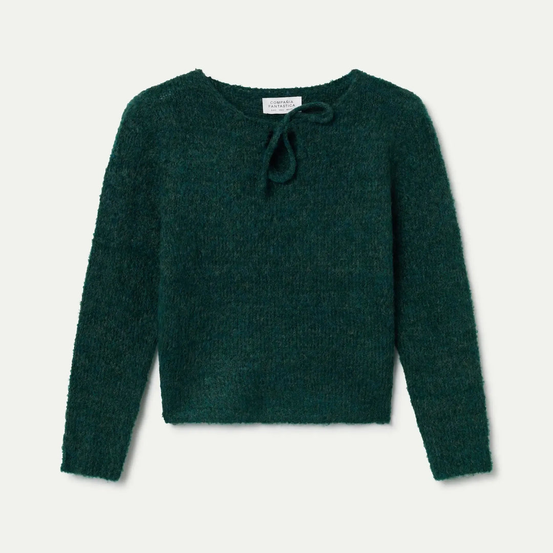 JERSEY - Compañía Fantástica, Punto con textura verde