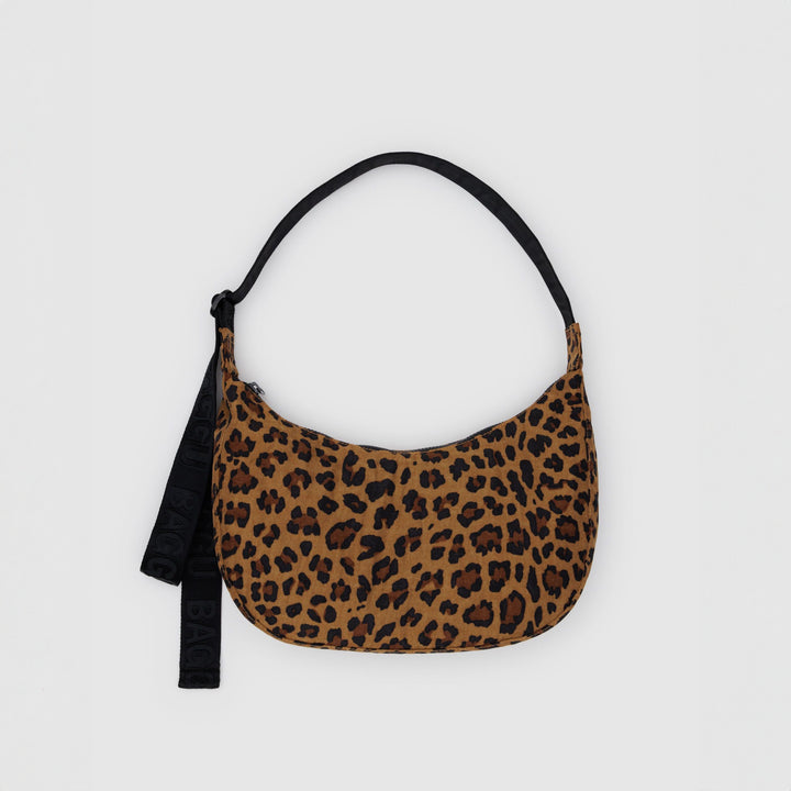 BOLSO - Baggu, Medium Nylon Crescent Bag Leopard