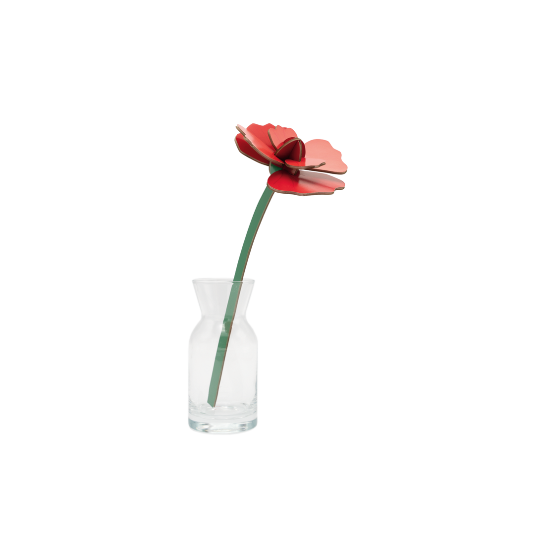 Maqueta flor de cartón Red Rose de Studio Roof – foto 1