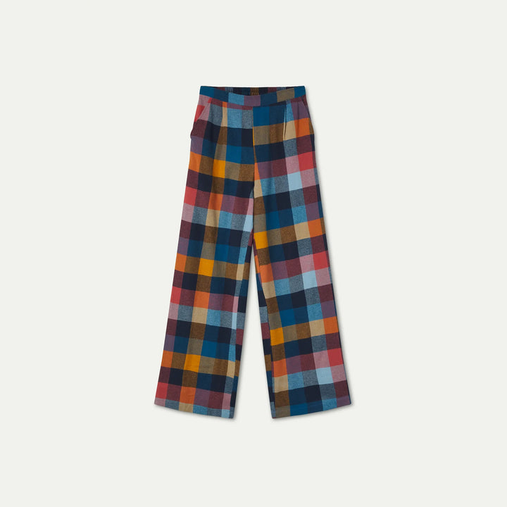 Pantalón algodón de cuadros multicolor de Compañía Fantástica para mujer – foto 6