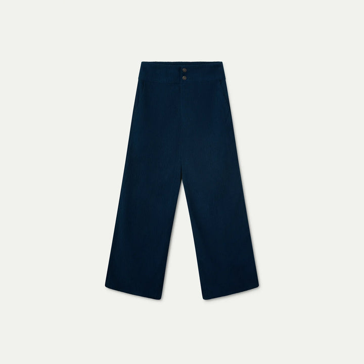 Pantalón pana doble botón azul marino de Compañía Fantástica para mujer – foto 6
