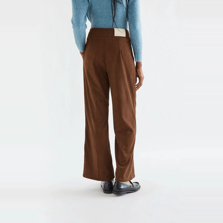 Pantalón pana doble botón marrón de Compañía Fantástica para mujer – foto 2