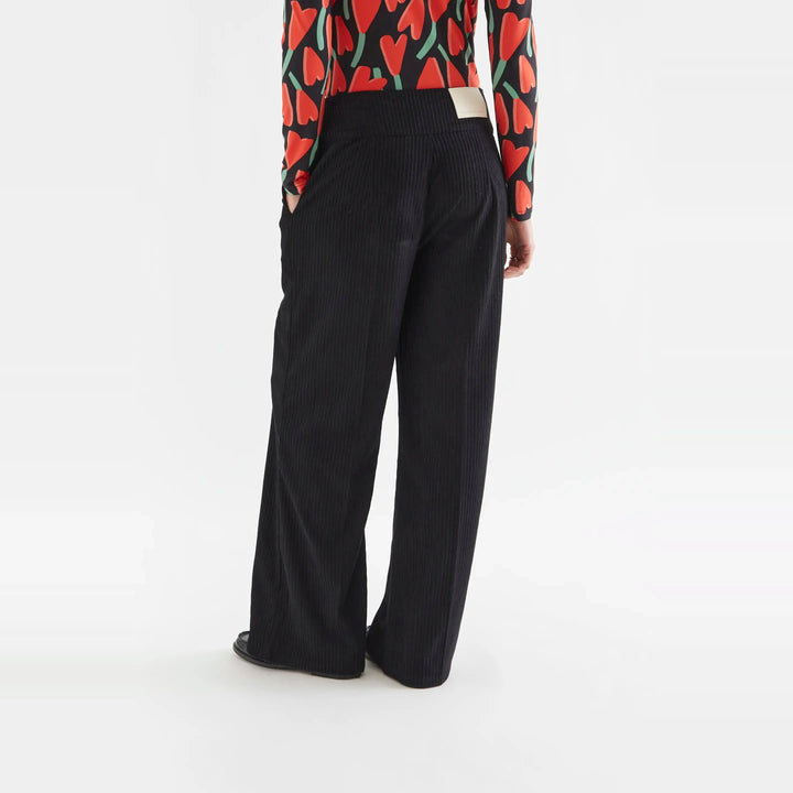 Pantalón pana doble botón negro de Compañía Fantástica para mujer – foto 2