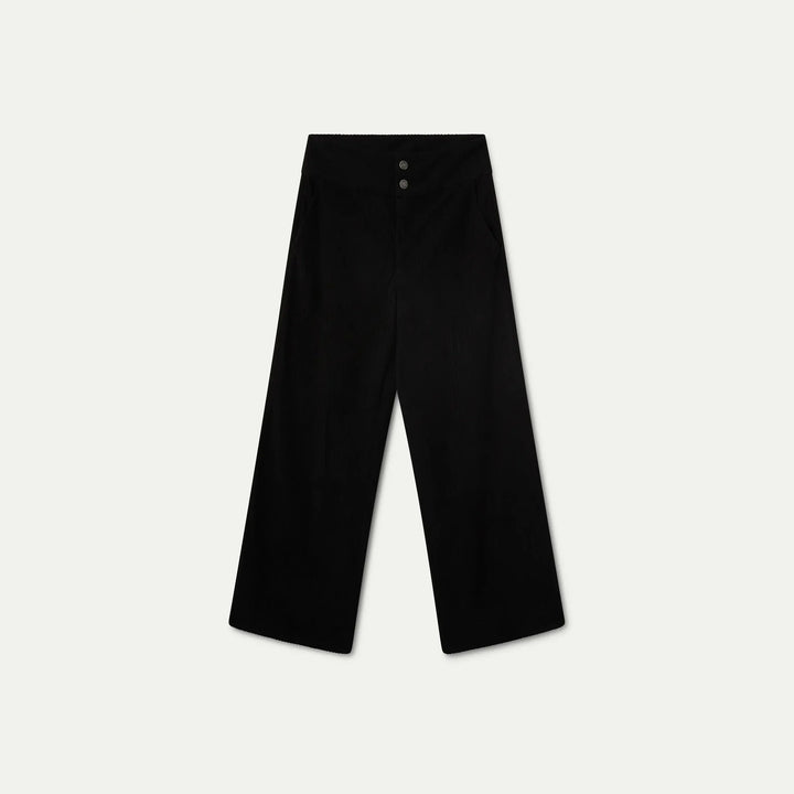 Pantalón pana doble botón negro de Compañía Fantástica para mujer – foto 6