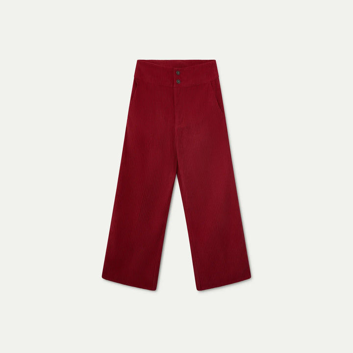 Pantalón pana doble botón rojo de Compañía Fantástica para mujer – foto 6