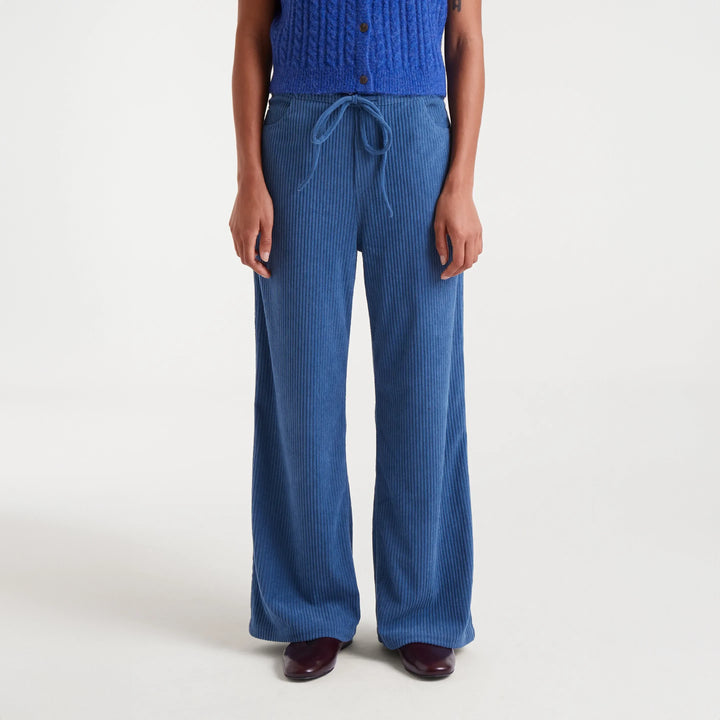 PANTALÓN - Compañía Fantástica, Recto de pana azul