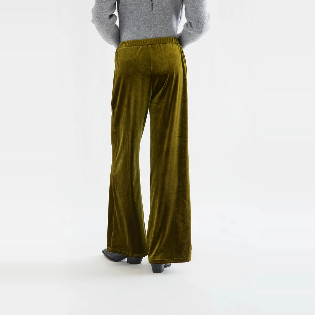Pantalón terciopelo verde oliva de Compañía Fantástica para mujer – foto 2