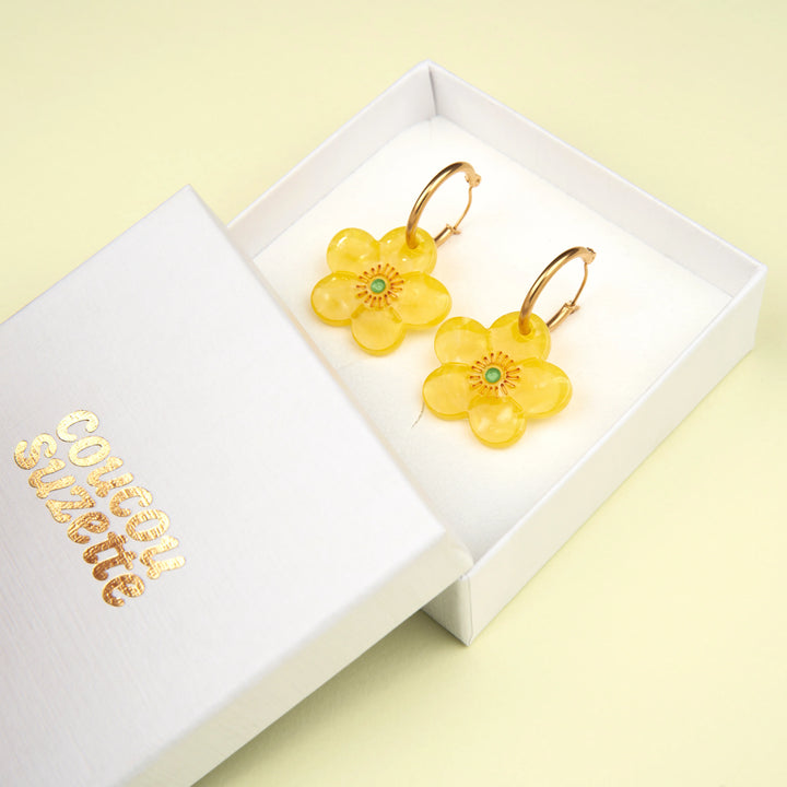 PENDIENTES - Coucou Suzette, Botón de Oro