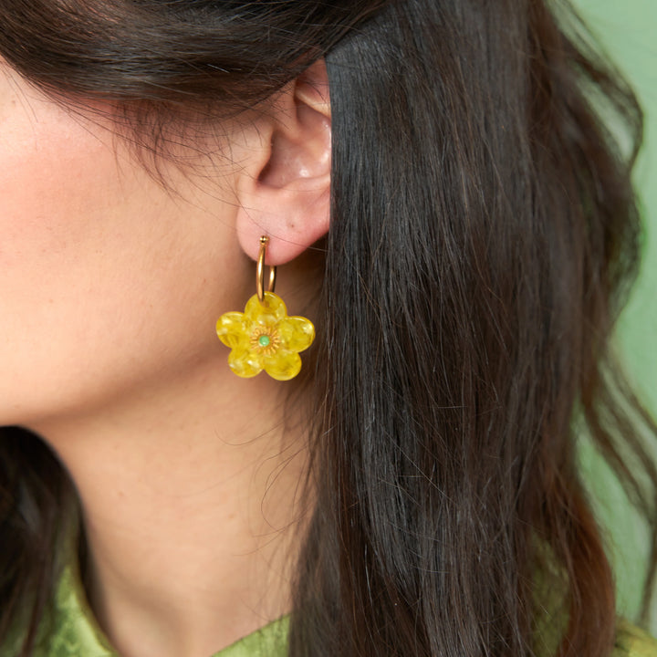 PENDIENTES - Coucou Suzette, Botón de Oro