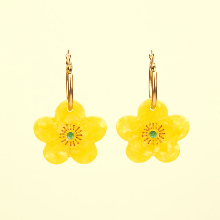 PENDIENTES - Coucou Suzette, Botón de Oro