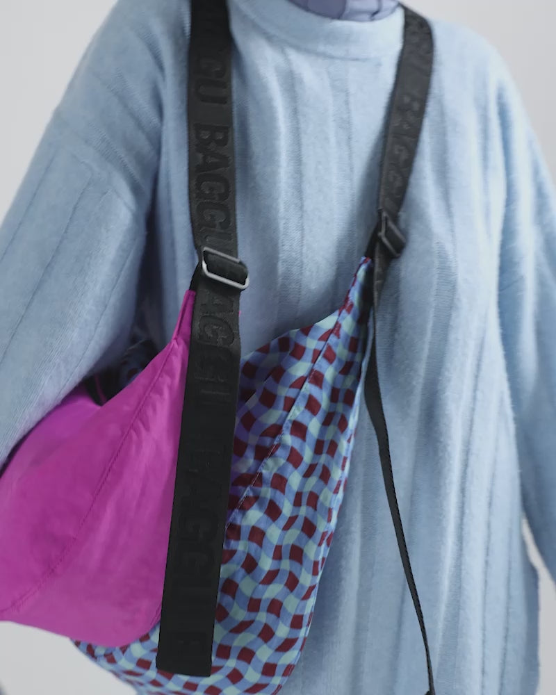 BOLSO - Baggu, Black Large Nylon Crescent Bag