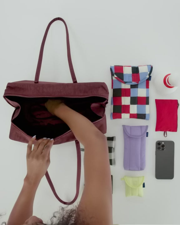 BOLSO - Baggu, Mahogany Medium Nylon Bowler Bag