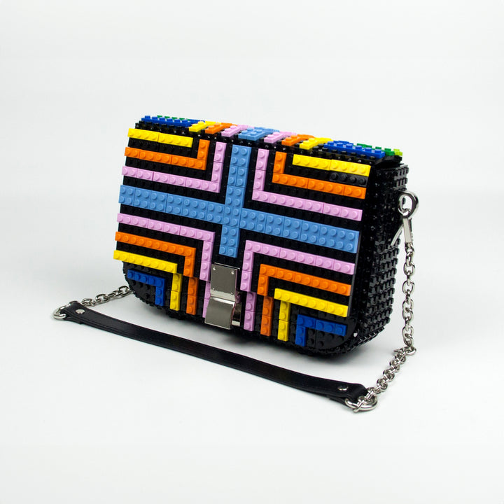 BOLSO - Bag & Block, Stripes Pattern Negro