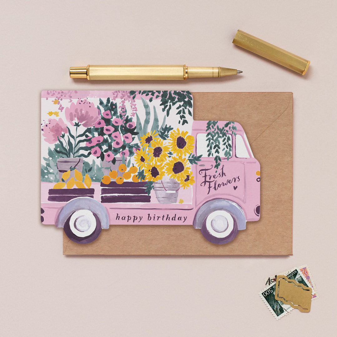Tarjeta de felicitación Flower Truck de Sister Paper Co. – foto 1
