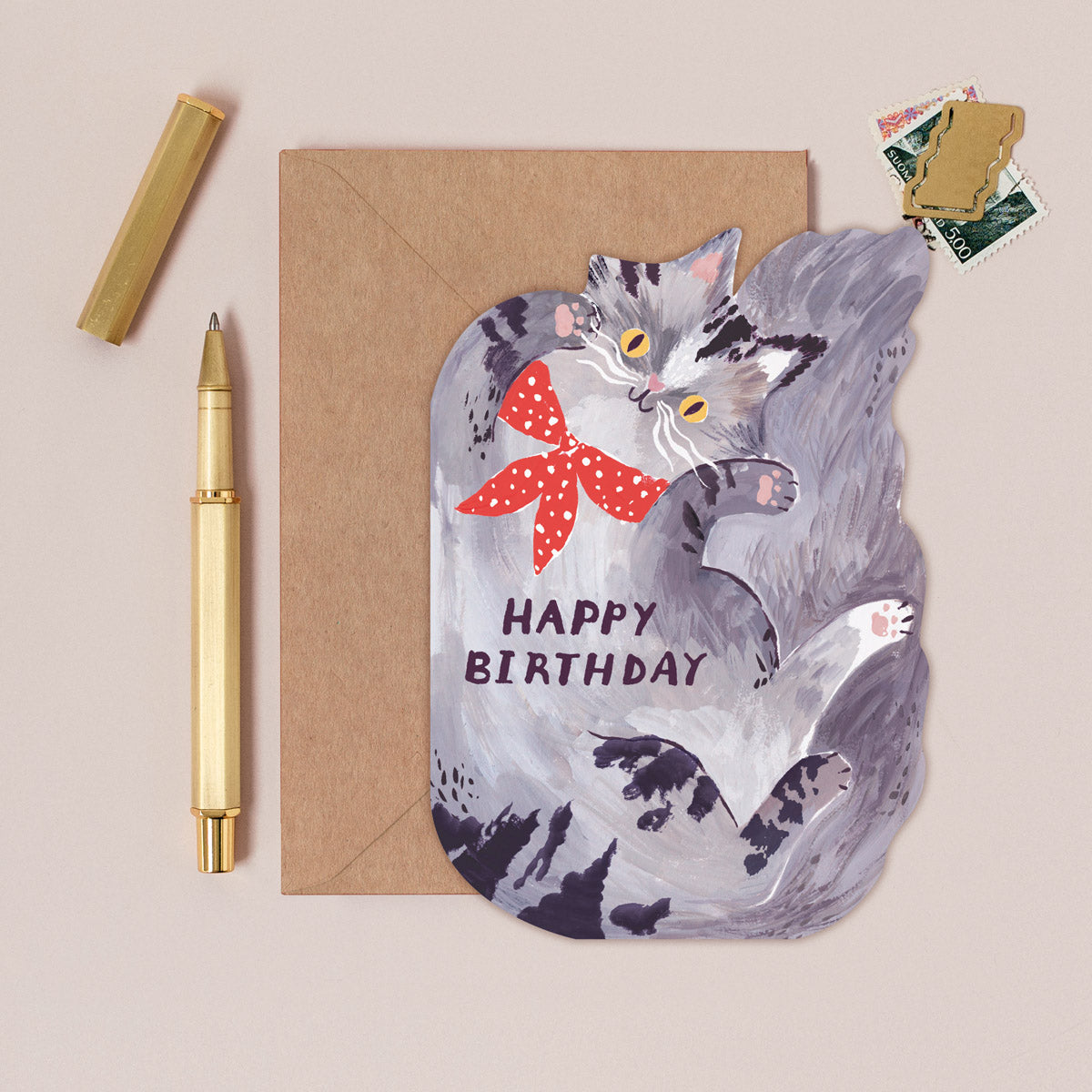 Tarjeta de felicitación Bandana Cat de Sister Paper Co. – foto 1