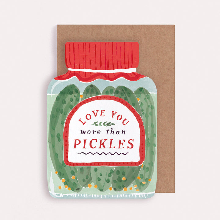 Tarjeta de felicitación Love You More Than Pickles de Sister Paper Co. – foto 3