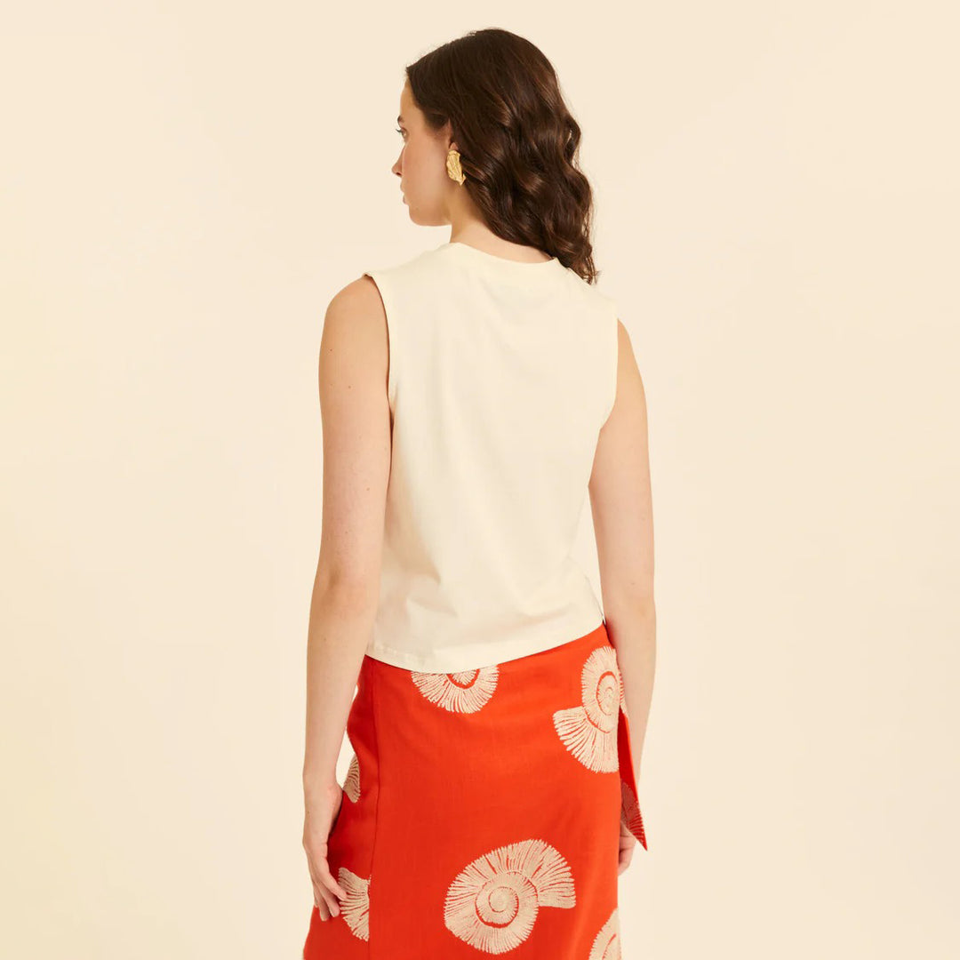 TOP - Pepaloves, Punto con bordado de caracolas