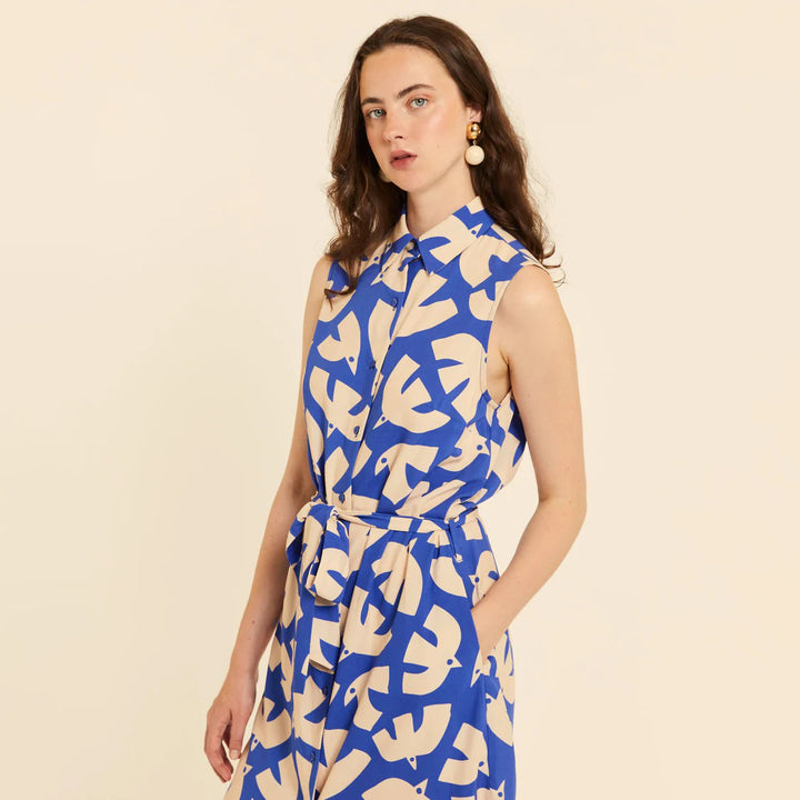 VESTIDO - Pepaloves, Abotonado Blue Birds