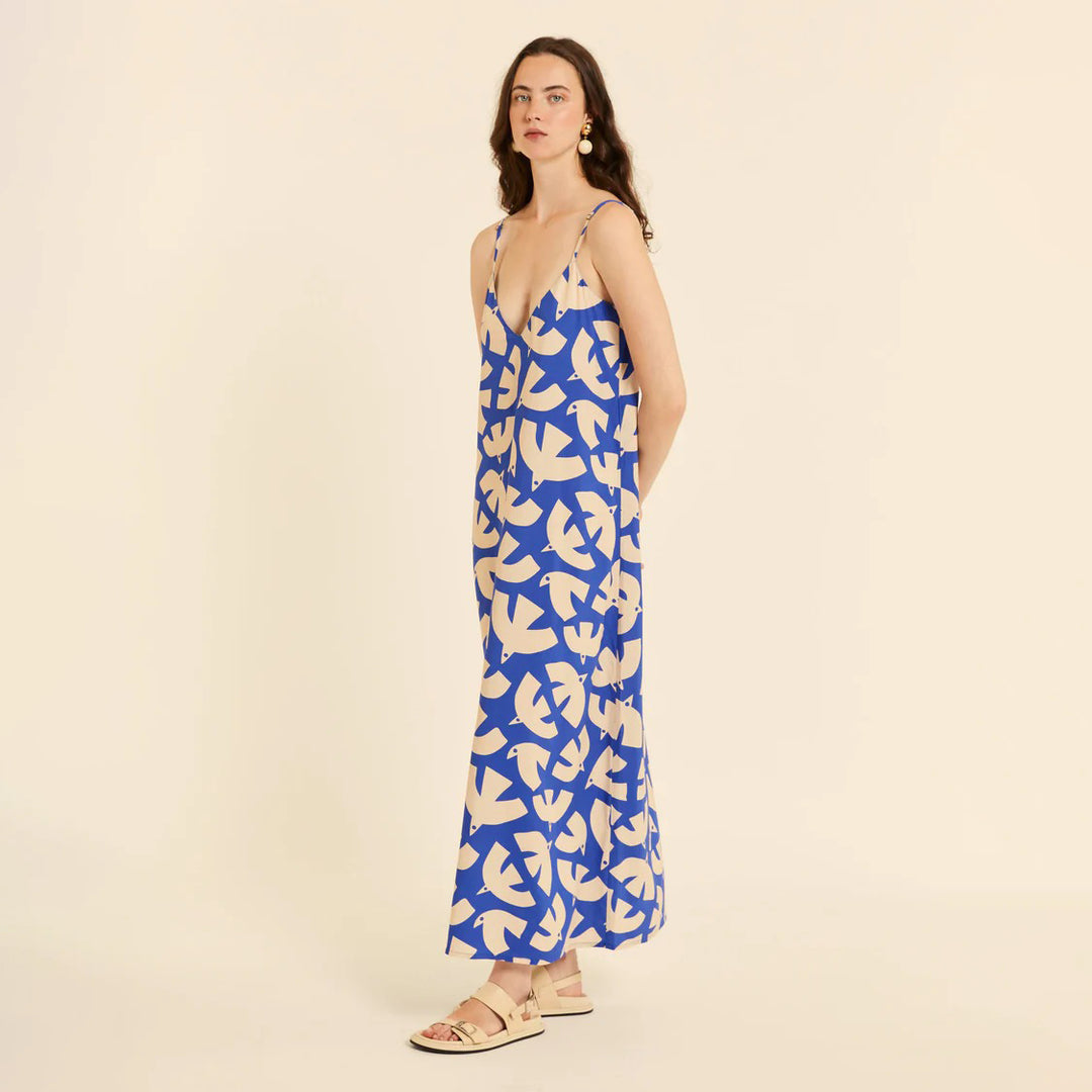 VESTIDO - Pepaloves, Largo Blue Birds