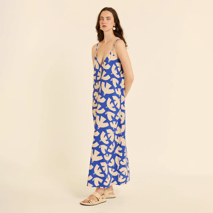 VESTIDO - Pepaloves, Largo Blue Birds