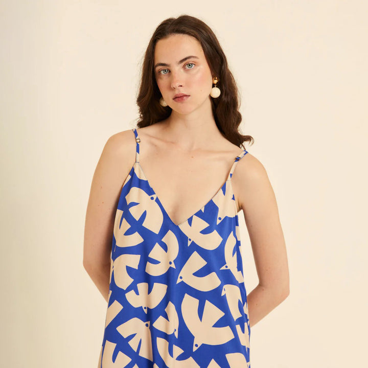 VESTIDO - Pepaloves, Largo Blue Birds