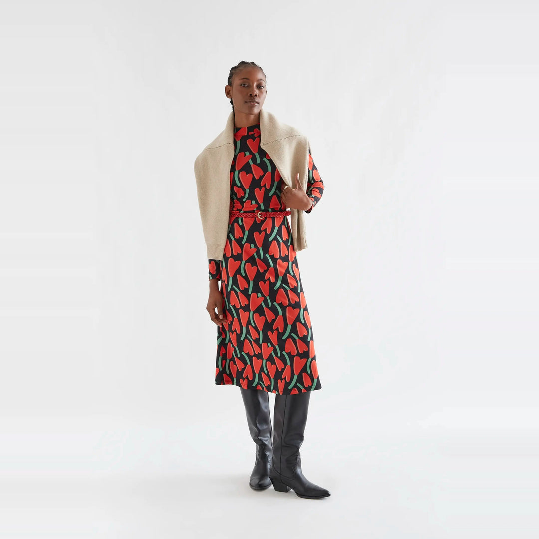 Vestido midi con estampado Ciclamen de Compañía Fantástica para mujer – foto 1
