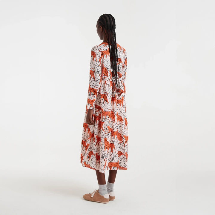 VESTIDO - Compañía Fantástica, Midi con estampado Tano