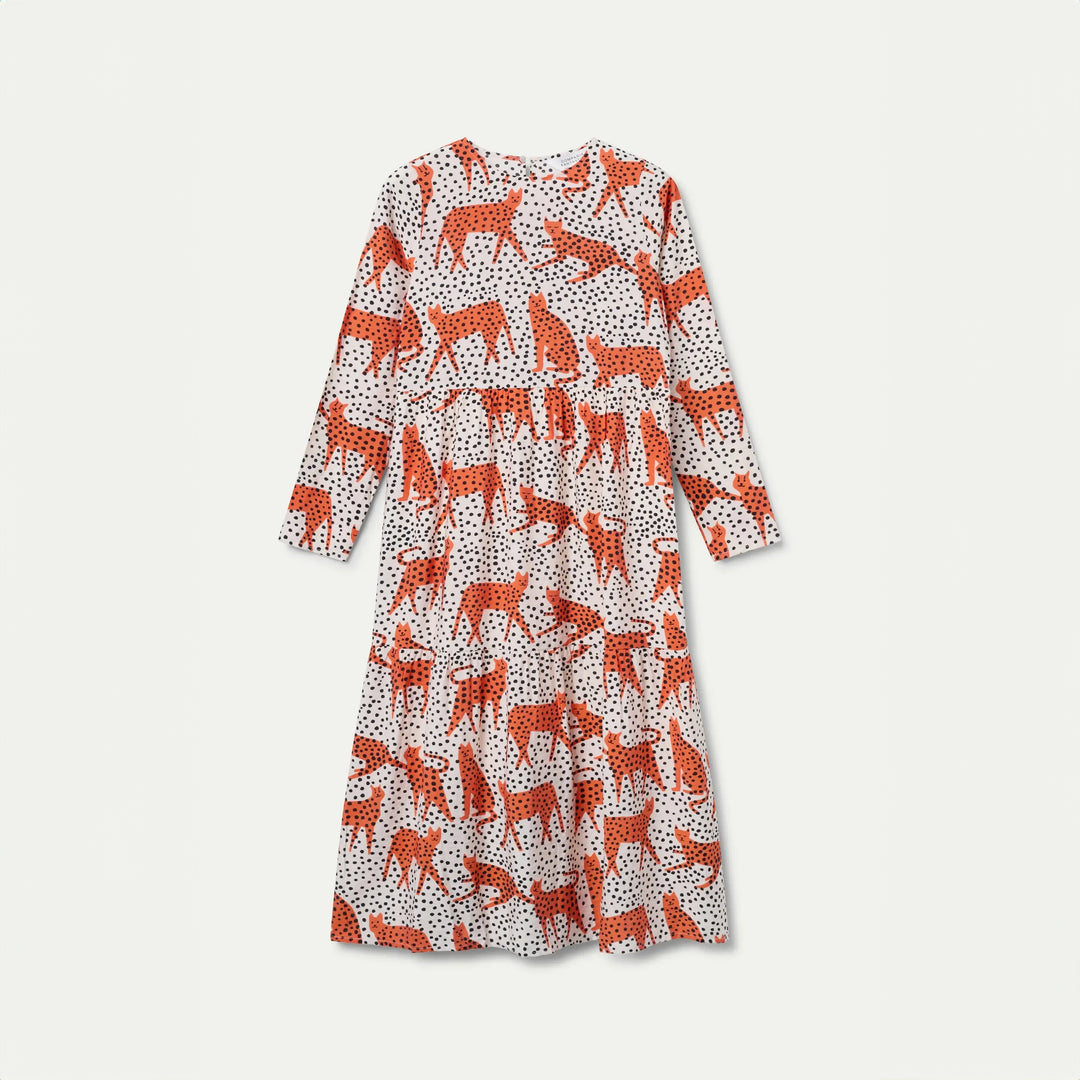 VESTIDO - Compañía Fantástica, Midi con estampado Tano