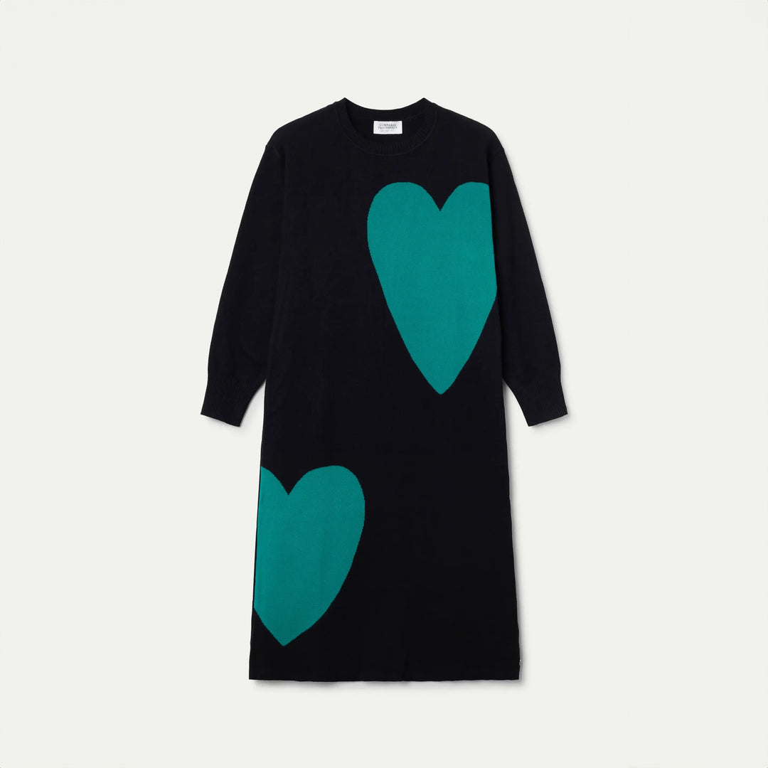 VESTIDO - Compañía Fantástica, Midi jacquard Super Green Heart