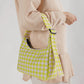 BOLSO - Baggu, Mini Nylon Shoulder Bag Pink Pistachio Pixel Gingham