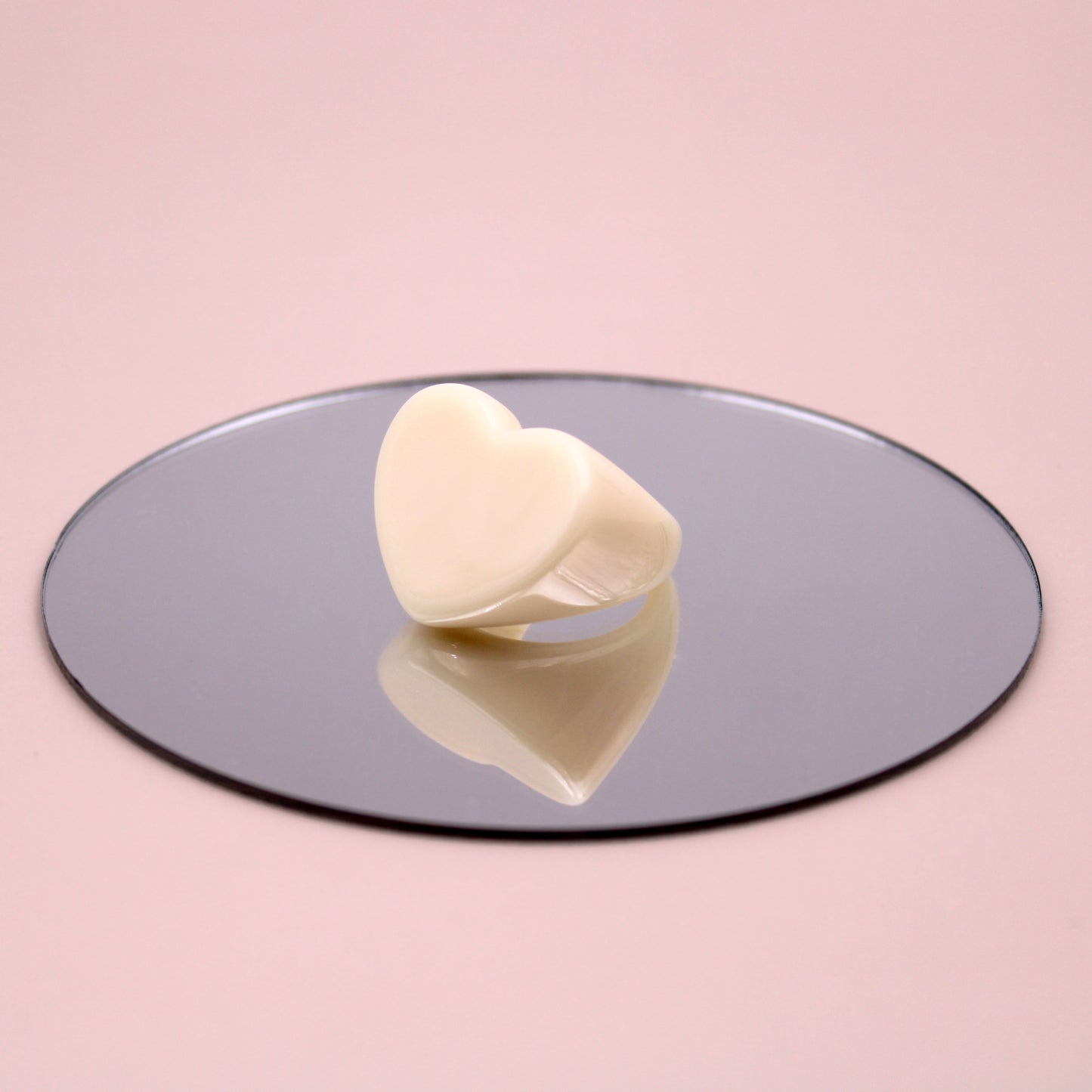 ANILLO - Resina, Corazón Blanco