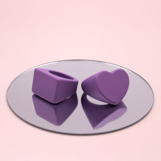ANILLO - Mate, Corazón Violeta