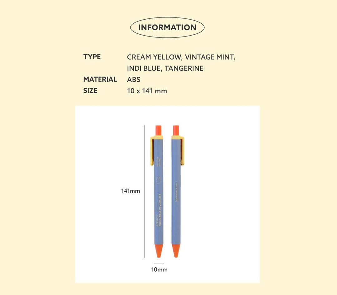 PEN - Iconic, Bubbly Gel Pen 0.38 Cream Yellow