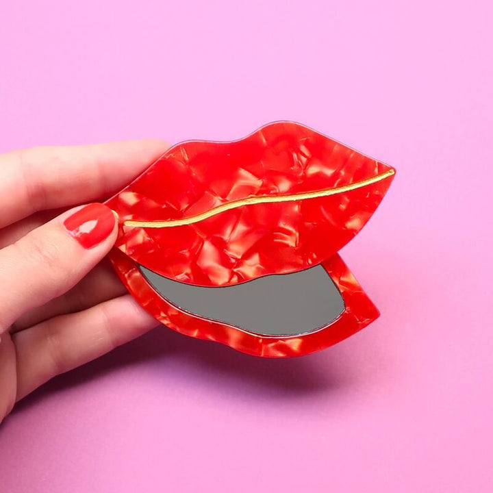 SPECCHIO A MANO - Coucou Suzette, Labbra rosse